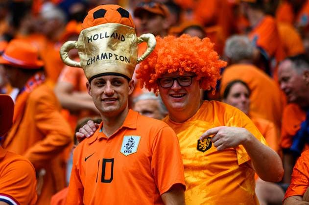 MUENCHEN, GERMANY - 2 JULY, 2024: The football match of EURO 2024 Romania vs. Netherlands at Alianz Arena  Copyright: xVITALIIxKLIUIEVx