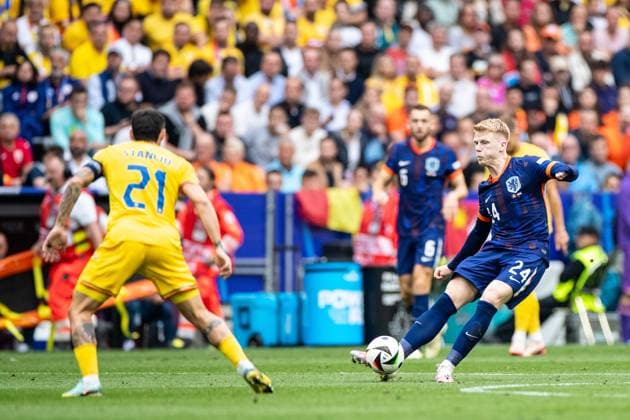 UEFA EURO, EM, Europameisterschaft,Fussball 2024: Rumänien - Niederlande; 02.07.2024 Jerdy Schouten (Niederlande, 24) UEFA EURO 2024: Rumänien - Niederlande; Munich Football Arena, München; 02.07.2024 Copyright: xBEAUTIFULxSPORTS Buriakovx