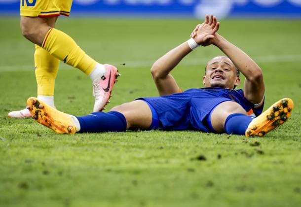MUNICH - Xavi Simons of Holland during the UEFA EURO, EM, Europameisterschaft,Fussball 2024 round of 16 match between Romania and the Netherlands at the Munich Football Arena on July 2, 2024 in Munich, Germany. ANP KOEN VAN WEEL UEFA EURO 2024 2024 xVIxANPxSportx xxANPxIVx 502626169 originalFilename: 502626169.jpg