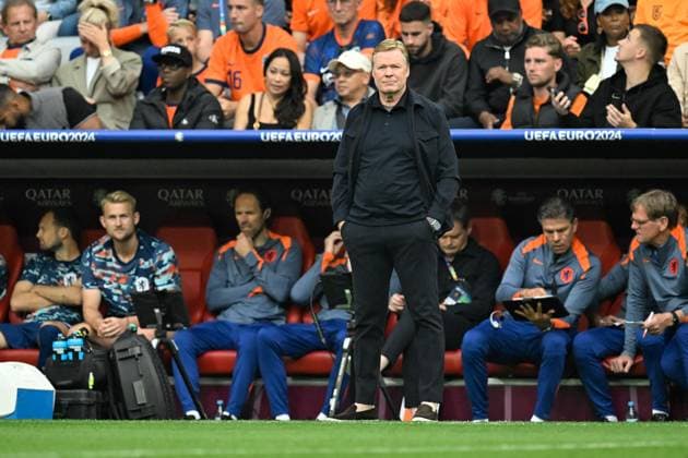 Bild zeigt: Ronald Koeman (Cheftrainer Niederlande), 02.07.2024, München, Fussball, Europameisterschaft, Rumänien - Niederlande, EVENT REGULATIONS PROHIBIT ANY USE OF PHOTOGRAPHS AS IMAGE SEQUENCES AND OR QUASI-VIDEO.