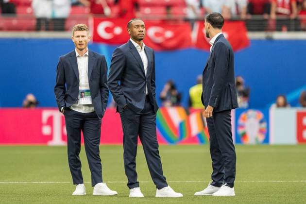 SOCCER - UEFA EURO, EM, Europameisterschaft,Fussball 2024 LEIPZIG,GERMANY,02.JUL.24 - SOCCER -UEFA EURO 2024, round of 16, Austria vs Turkey. Image shows Florian Kainz and David Alaba (AUT).  GEPAxpictures xJohannesxFriedl