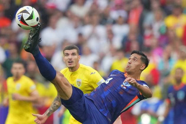 Tijjani Reijnders of the Netherlands during the Euro 2024 soccer match between Romania and Netherlands at the Munich Football Arena , Munich , Germany - Tuesday July 2 , 2024. - Soccer .  Copyright: xSpada LaPressex