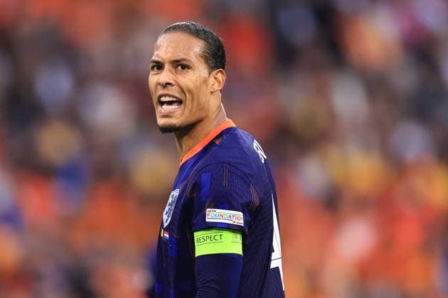 Football - UEFA EURO, EM, Europameisterschaft,Fussball 2024 - Round of 16 - Romania v Netherlands 2nd July 2024 - UEFA EURO 2024 - Round of 16 - Romania v Netherlands - Virgil van Dijk of Netherlands - Photo: Simon Stacpoole Offside. Munich Germany Copyright: xSimonxStacpoolexOffside