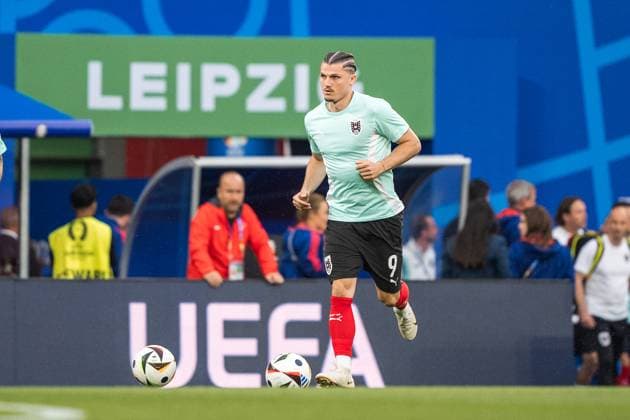 SOCCER - UEFA EURO, EM, Europameisterschaft,Fussball 2024 LEIPZIG,GERMANY,02.JUL.24 - SOCCER -UEFA EURO 2024, round of 16, Austria vs Turkey. Image shows Marcel Sabitzer (AUT) during warm up.  GEPAxpictures xJohannesxFriedl