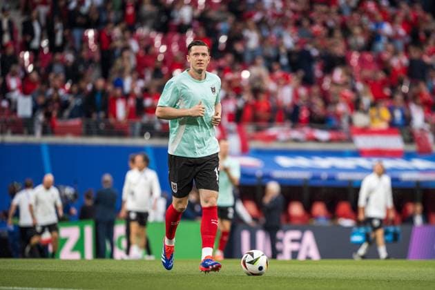 SOCCER - UEFA EURO, EM, Europameisterschaft,Fussball 2024 LEIPZIG,GERMANY,02.JUL.24 - SOCCER -UEFA EURO 2024, round of 16, Austria vs Turkey. Image shows Michael Gregoritsch (AUT) during warm up.  GEPAxpictures xJohannesxFriedl