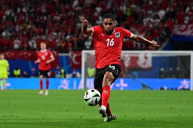 Phillipp Mwene 16 (Oesterreich), Oesterreich vs. Tuerkei, Fussball, UEFA EURO, EM, Europameisterschaft,Fussball 2024, Achtelfinale, 02.07.2024 Leipzig Sachsen Deutschland