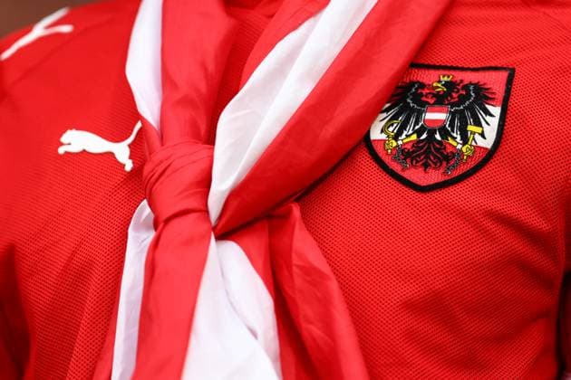 Austria v Turkey 2 July 2024, Leipzig - UEFA EUROs - Round of 16 - Austria v Turkey - An Austria fan - Photo: Charlotte Wilson Offside. Leipzig Germany Copyright: xCharlottexWilsonx xOffsidexOffside
