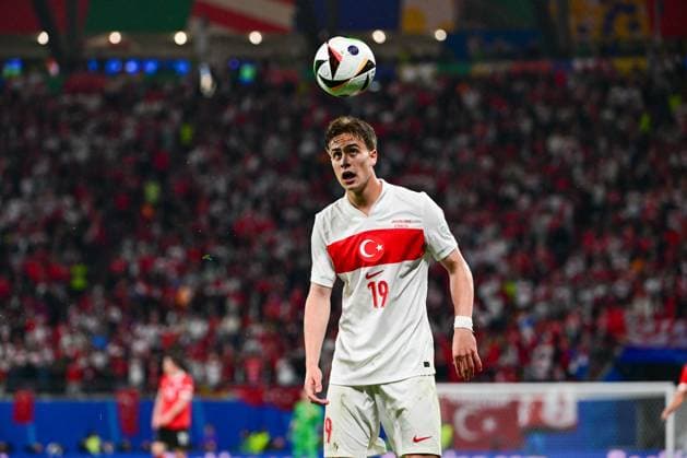 Kenan YÄ±ldÄ±z 19 (Tuerkei), Oesterreich vs. Tuerkei, Fussball, UEFA EURO, EM, Europameisterschaft,Fussball 2024, Achtelfinale, 02.07.2024 Leipzig Sachsen Deutschland