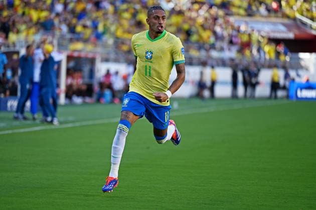 2nd July 2024: Levi s Stadium, Santa Clara, California,: Copa America Football 3rd round, Brazil versus Colombia: Raphinha of Brazil  ActionPlus12663011 RodrigoxCaillaud