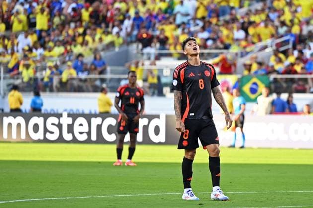 2nd July 2024: Levi s Stadium, Santa Clara, California,: Copa America Football 3rd round, Brazil versus Colombia: Jorge Carrascal of Colombia  ActionPlus12663050 RodrigoxCaillaud