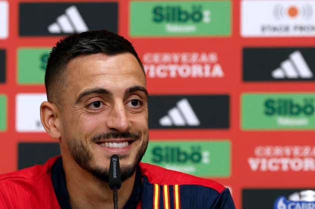 Spanish national team, Nationalteam striker Joselu offers a press conference, PK, Pressekonferenz in Donaueschingen, Germany, 3 July 2024. The Spanish team faces Germany this Friday in the quarterfinals of Euro 2024. Spain national team press conference !ACHTUNG: NUR REDAKTIONELLE NUTZUNG!  Copyright: xJ.J.Guillenx GRAF1128 20240703-55014046857_1
