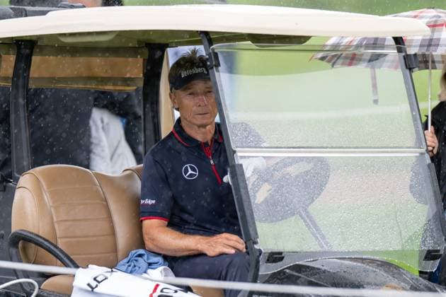 Bernhard Langer im Golfcar, BMW International Open 2024, Golf, 03.07.2024 Muenchen Bayern Deutschland