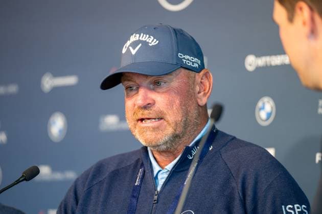 Thomas Bjoern im Interview, BMW International Open 2024, Golf, 03.07.2024 Muenchen Bayern Deutschland