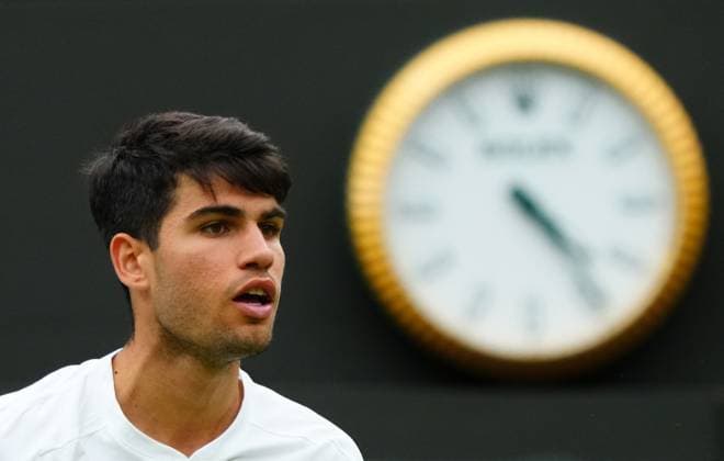 Carlos Alcaraz during his second round match Wimbledon Tennis Championships, Day 3, The All England Lawn Tennis and Croquet Club, London, UK - 03 Jul 2024  Copyright: xJavierxGarcia Shutterstockx 14568269do