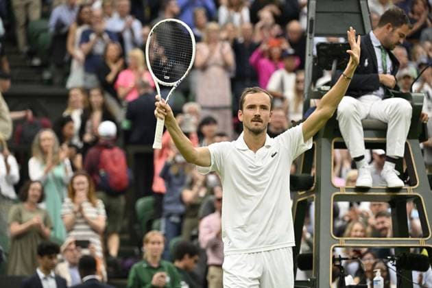 Tennis : Wimbledon 2024 - England - Daniil Medvedev - Russie Tennis : Wimbledon 2024 - England - 03 07 2024 ChrysleneCaillaud Panoramic 