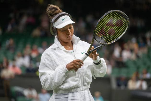 Naomi Osaka of Japan plays Emma Navarro of the United States of America second round of the Wimbledon tennis ladies singles championships held at the All England Lawn Tennis & Croquet Club. . Featuring: Naomi Osaka Where: London, London, United Kingdom When: 03 Jul 2024 Credit: Ray Tang Cover Images **STRICTLY EDITORIAL USE ONLY** EDITORIAL USE ONLY. RESTRICTED TO NEWSPAPERS BASED IN THE UK Copyright: xx coverimg53918725