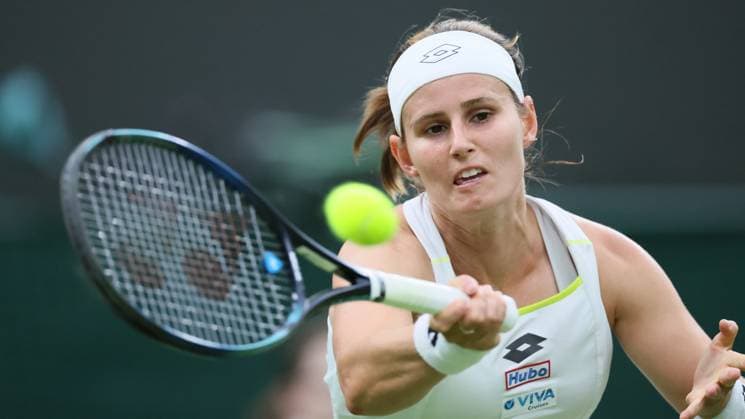 Belgian Minnen pictured in action during a tennis match against Italian Paolini, in the second round of the women s singles competition of the 2024 Wimbledon grand slam tournament at the All England Tennis Club, in south-west London, Britain, Wednesday 03 July 2024. BENOITxDOPPAGNE  x95784890x