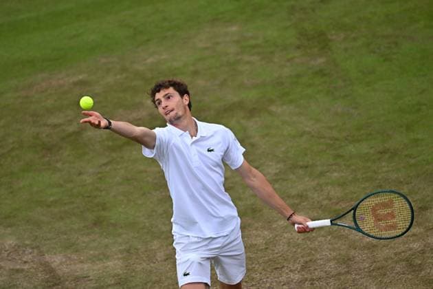 Wimbledon - Second Round Ugo Humbert (FRA) during his second round match at the 2024 Wimbledon Championships at the AELTC in London, UK, on July 3, 2024. Photo by Corinne Dubreuil ABACAPRESS.COM London United States  Copyright: xDubreuilxCorinne ABACAx