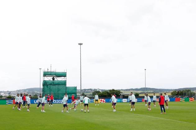 Spanish National Soccer Team s players attend a training session on the eve of Euro 2024 quarter-final game against Germany, in Donaueschingen, Germany, 04 July 2024. Spanish National Soccer Team prepares its Euro 2024 quarter-final game against Germany !ACHTUNG: NUR REDAKTIONELLE NUTZUNG!  Copyright: xJ.xJ.xGuillenx GRAF1459 20240704-55014055394_1