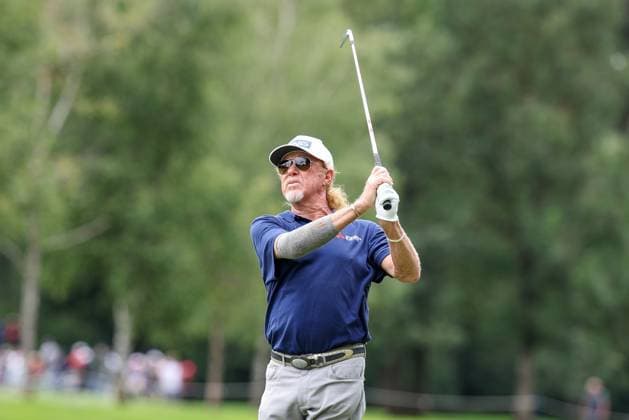 Miguel Angel Jimenez (ESP) auf dem Fairway, BMW International Open 2024, Golf, DP World Tour, Herren, Runde 1, 04.07.2024 Eichenried Bayern Deutschland
