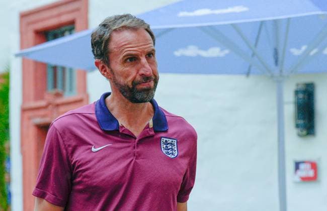 Gareth Southgate manager of England at the media centre England press conference, PK, Pressekonferenz UEFA European Championship, EM, Europameisterschaft 2024, Quarter Final, Football, Spa & Golf Resort Weimarer Land, Blankenhain, Germany, 04 Jul 2024 EDITORIAL USE ONLY No use with unauthorised audio, video, data, fixture lists, club league logos or live services. Online in-match use limited to 120 images, no video emulation. No use in betting, games or single club league player publications. Copyright: xDavexShopland Shutterstockx 14568238i