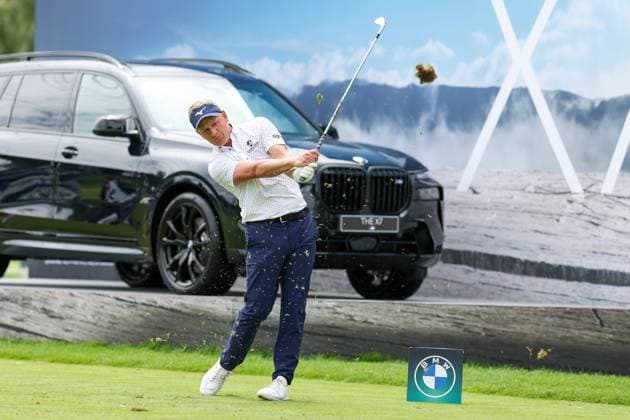 Luke Donald (ENG) am Abschlag, Tee, BMW International Open 2024, Golf, DP World Tour, Herren, Runde 1, 04.07.2024 Eichenried Bayern Deutschland