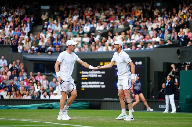 Andy Murray and Jamie Murray during their Men s Doubles first round match Wimbledon Tennis Championships, Day 4, The All England Lawn Tennis and Croquet Club, London, UK - 04 Jul 2024  Copyright: xJavierxGarcia Shutterstockx 14569389im