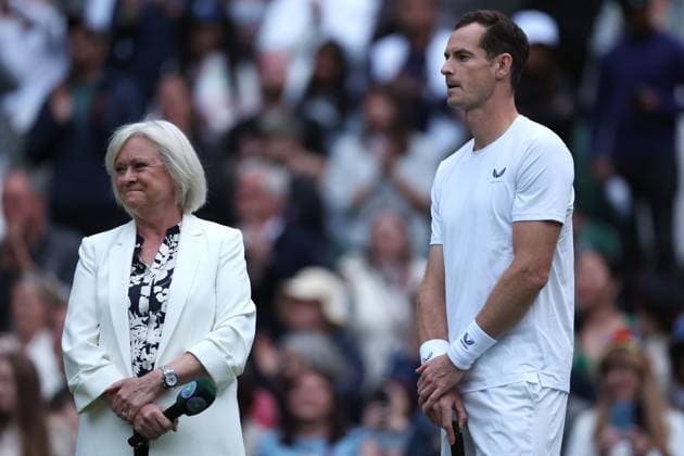 Sue Barker and Andy Murray of Great Britain Wimbledon Tennis Championships, Day 4, The All England Lawn Tennis and Croquet Club, London, UK - 04 Jul 2024  Copyright: xEllaxLing Shutterstockx 14569382ft