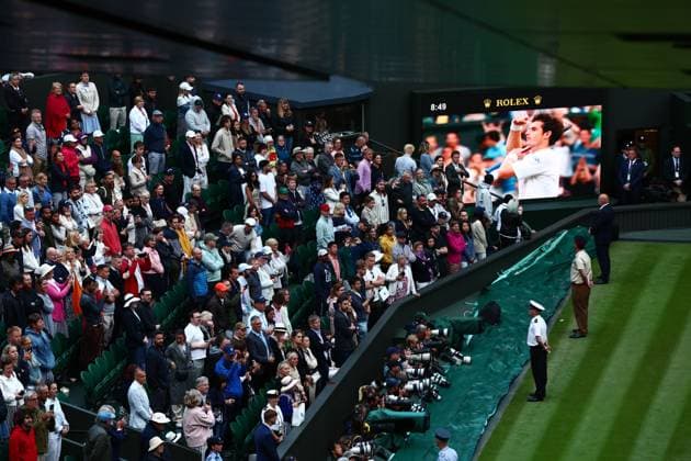 Andy Murray memories on the big screen Wimbledon Tennis Championships, Day 4, The All England Lawn Tennis and Croquet Club, London, UK - 04 Jul 2024  Copyright: xJamesxMarsh Shutterstockx 14569387gu