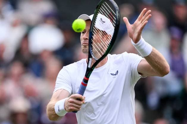 240704 Andy Murray of Great Britain compete in a first round doubles match during day 4 of Wimbledon on July 4, 2024 in London. Photo: Jesper Zerman BILDBYRAN kod JZ JZ0550 tennis wimbledon dag 4 bbeng Copyright: JESPERxZERMAN BB240704JZ134