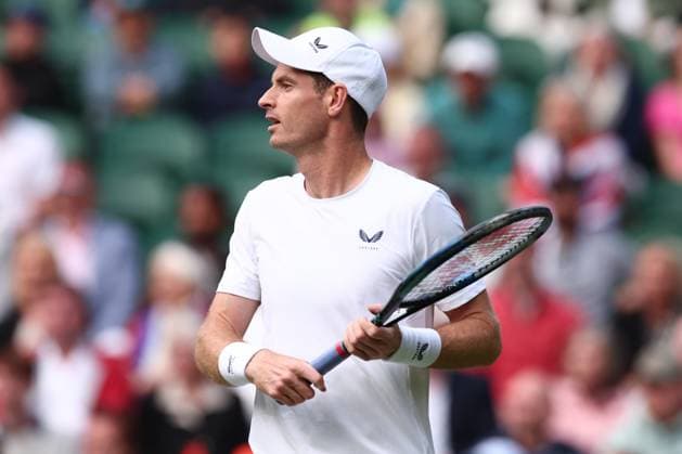 4th July 2024; All England Lawn Tennis and Croquet Club, London, England; Wimbledon Tennis Tournament, Day 4; Andy Murray (GBR) during his doubles match paired with brother Jamie against John Peers and Rinky Hijikata  ActionPlus12663843 ShaunxBrooks