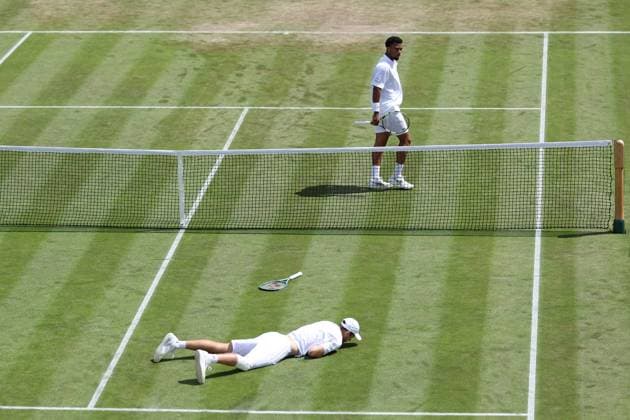 Arthur Fils (Fra) vs Hubert Hurkacz (Pol) TENNIS : Wimbledon 2024 - 04 07 2024 AntoineCouvercelle Panoramic 