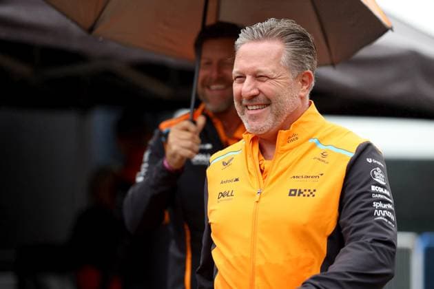 05.07.2024, xrarjax, Motorsport FIA Formel 1, Großer Preis von Großbritannien 2024 emspor, v.l. Teamchef McLaren Zak Brown Silverstone