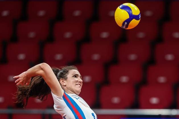 (240705) -- MANILA, July 5, 2024 -- Magdalena Jehralova of Czech Republic spikes the ball during the match between the Czech Republic and Argentina at the FIVB Women s Volleyball Challenger Cup 2024 in Manila, the Philippines, July 5, 2024. ) (SP)PHILIPPINES-MANILA-VOLLEYBALL-FIVB WOMEN S CHALLENGER CUP 2024-CZECH REPUBLIC VS ARGENTINA ROUELLExUMALI 