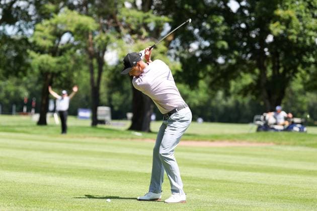 Martin Kaymer (GER) auf dem Fairway, BMW International Open 2024, Golf, DP World Tour, Herren, Runde 2, 05.07.2024 Eichenried Bayern Deutschland