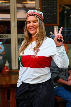 Volksparkstadion, Hamburg UEFA EURO, EM, Europameisterschaft,Fussball 2024 Germany, Viertelfinale 5 Juli 2024 , Portugal - Frankreich v.l., Catia Aveiro Schwester von Cristiano Ronaldo (Portugal) zu besuch im Portugiesen Viertel Copyright: JoaquimxFerreira