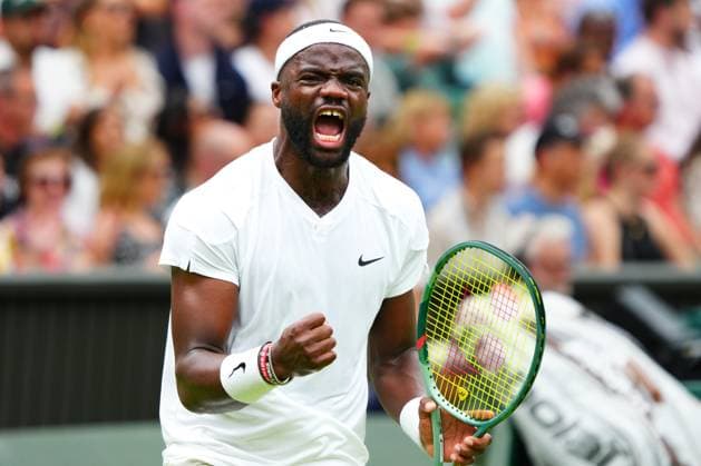 Sport Themen der Woche KW27 Frances Tiafoe celebrates during his third round match Wimbledon Tennis Championships, Day 5, The All England Lawn Tennis and Croquet Club, London, UK - 05 Jul 2024  Copyright: xJavierxGarcia Shutterstockx 14571043e