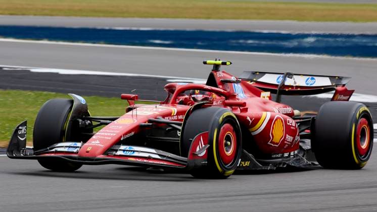 F1 Grand Prix of Great Britain - Practice Carlos Sainz of Spain driving the (55) Scuderia Ferrari SF-24 on track during practice ahead of the F1 Grand Prix of Great Britain at Silverstone Circuit on July 5, 2024, in Northampton, England. Northampton Silverstone Circuit Northampton England RL_GPF1GB24_00320 Copyright: xRicardoxLarreinax