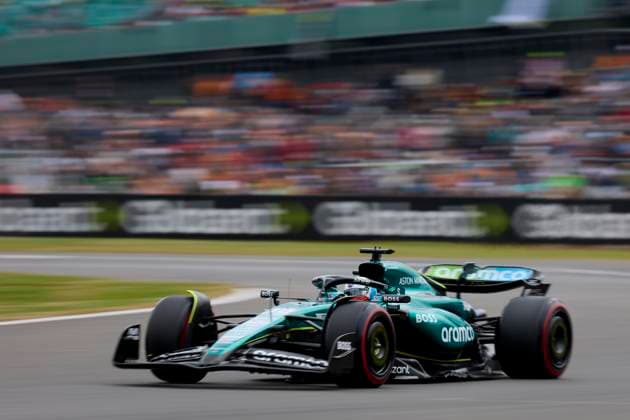 F1 Grand Prix of Great Britain - Practice Lance Stroll of Canada driving the (18) Aston Martin Aramco F1 Team AMR24 Mercedes on track during practice ahead of the F1 Grand Prix of Great Britain at Silverstone Circuit on July 5, 2024, in Northampton, England. Northampton Silverstone Circuit Northampton England RL_GPF1GB24_00365 Copyright: xRicardoxLarreinax