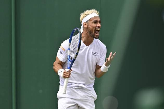 Tennis : Wimbledon 2024 - England - Fabio Fognini - Italie Tennis : Wimbledon 2024 - England - 05 07 2024 ChrysleneCaillaud Panoramic 