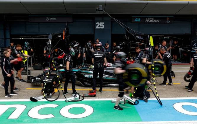 44 Lewis Hamilton (GBR, Mercedes-AMG Petronas F1 Team), F1 Grand Prix of Great Britain at Silverstone Circuit on July 5, 2024 in Silverstone, Great Britain. (Photo by HOCH ZWEI) Silverstone Great Britain