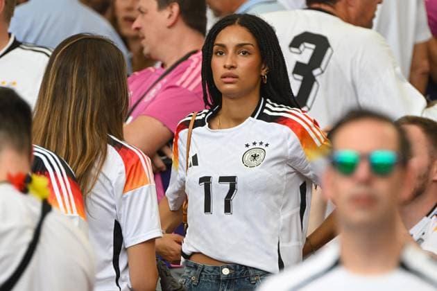 Fußball, Herren, Saison 2023 24, Euro EM 2024, Viertelfinale in Stuttgart, Spanien - Deutschland, Aaliyah (Freundin von Florian Wirtz) , 05.07. 2024, Copyright: xMatthiasxKochx