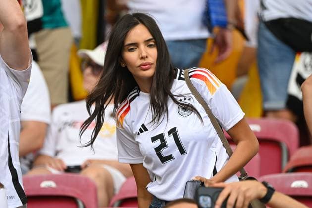 Fußball, Herren, Saison 2023 24, Euro EM 2024, Viertelfinale in Stuttgart, Spanien - Deutschland, Sara Gündogan Guendogan (Frau von Ilkay Gündogan Guendogan) , 05.07. 2024, Copyright: xMatthiasxKochx