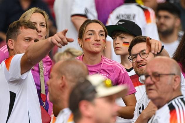 Fußball, Herren, Saison 2023 24, Euro EM 2024, Viertelfinale in Stuttgart, Spanien - Deutschland, Lena Wurzenberger (Freundin von Julian Nagelsmann) , 05.07. 2024, Copyright: xMatthiasxKochx