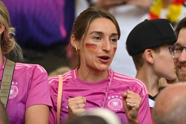 Fußball, Herren, Saison 2023 24, Euro EM 2024, Viertelfinale in Stuttgart, Spanien - Deutschland, Lena Wurzenberger (Freundin von Julian Nagelsmann) , 05.07. 2024, Copyright: xMatthiasxKochx