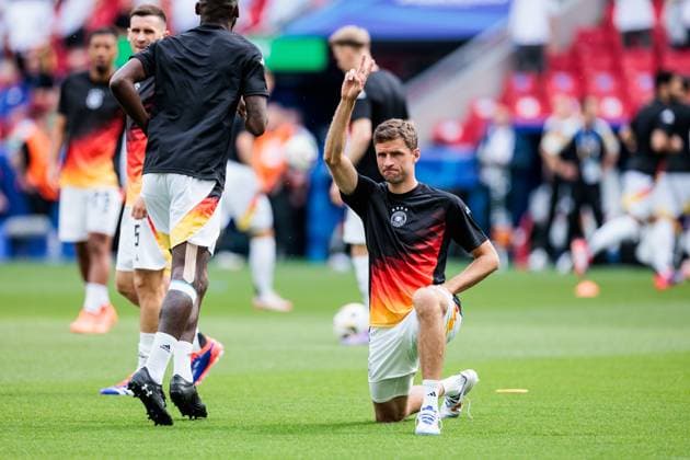 UEFA EURO, EM, Europameisterschaft,Fussball 2024: Spanien - Deutschland; 05.07.2024 Thomas Müller (Deutschland, 13) UEFA EURO 2024: Spanien - Deutschland; Stuttgart Arena, Stuttgart am 05.07.2024 Copyright: xBEAUTIFULxSPORTS Wunderlx