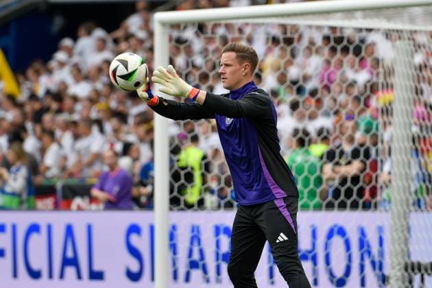 Marc-Andre ter Stegen 22 (Germany) beim Aufwaermen 05.07.2024 Fussball Europameisterschaft in Deutschland Spanien vs Deutschland , Neckarpark Stadion, Stuttgart, Baden Württemberg Germany