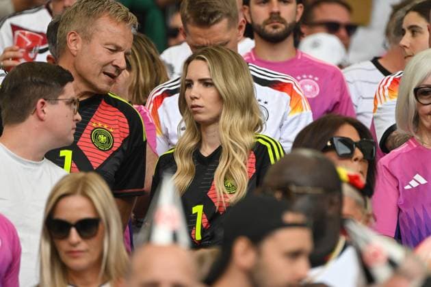 Fußball, Herren, Saison 2023 24, Euro EM 2024, Viertelfinale in Stuttgart, Spanien - Deutschland, Nina Neuer (Frau von Manuel Neuer) , 05.07. 2024, Copyright: xMatthiasxKochx