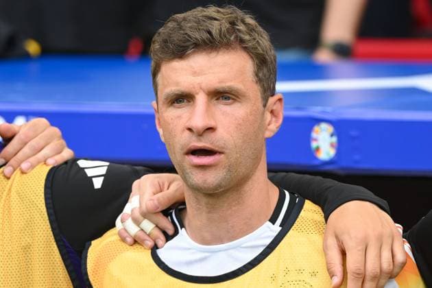 Fußball, Herren, Saison 2023 24, Euro EM 2024, Viertelfinale in Stuttgart, Spanien - Deutschland, Thomas Müller Mueller (Deutschland) , 05.07. 2024, Copyright: xMatthiasxKochx