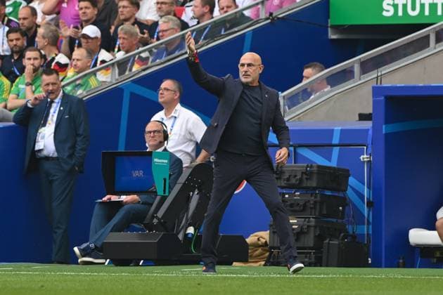 Fußball, Herren, Saison 2023 24, Euro EM 2024, Viertelfinale in Stuttgart, Spanien - Deutschland, Trainer Luis de la Fuente (Spanien) , 05.07. 2024, Copyright: xMatthiasxKochx